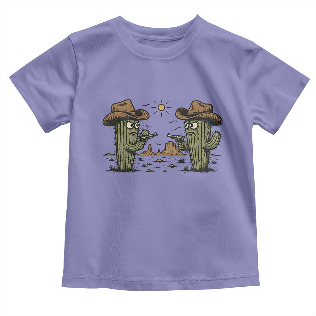 Funny Lone Star Cactus Cowboy Gunfight Gift Toddler T Shirt - Wonder Print Shop