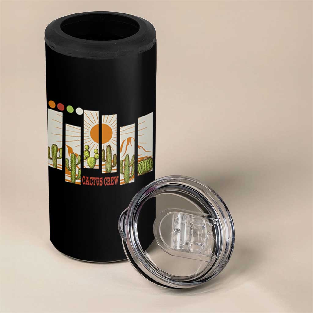 Succulent Plant Lover Gift 4 in 1 Can Cooler Tumbler Cactus Crew - Wonder Print Shop
