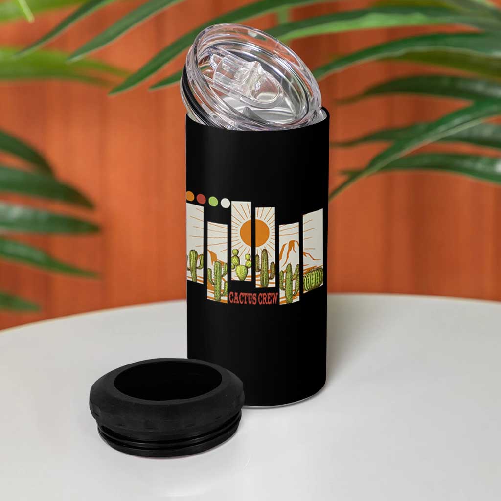Succulent Plant Lover Gift 4 in 1 Can Cooler Tumbler Cactus Crew - Wonder Print Shop