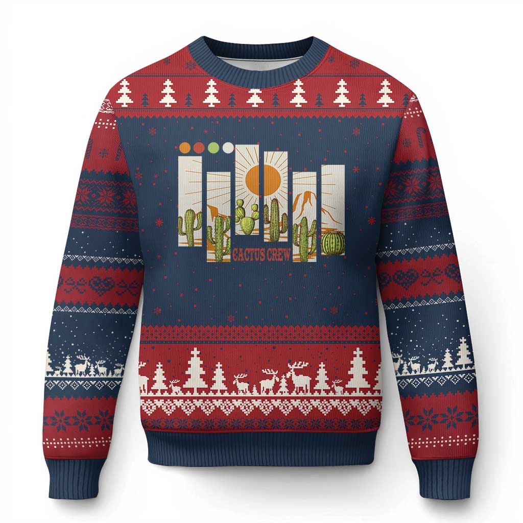 Succulent Plant Lover Gift Ugly Christmas Sweater Cactus Crew - Wonder Print Shop