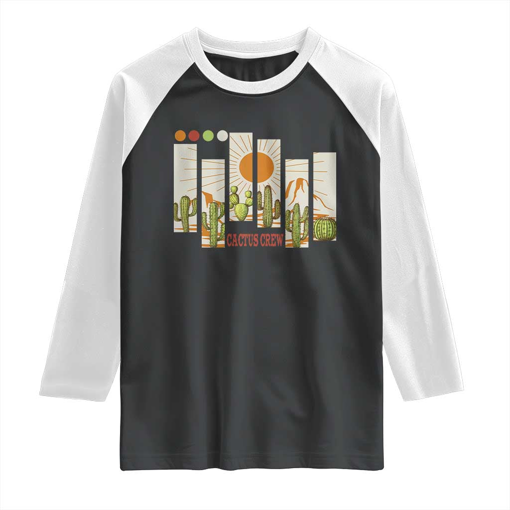 Succulent Plant Lover Gift Raglan Shirt Cactus Crew - Wonder Print Shop