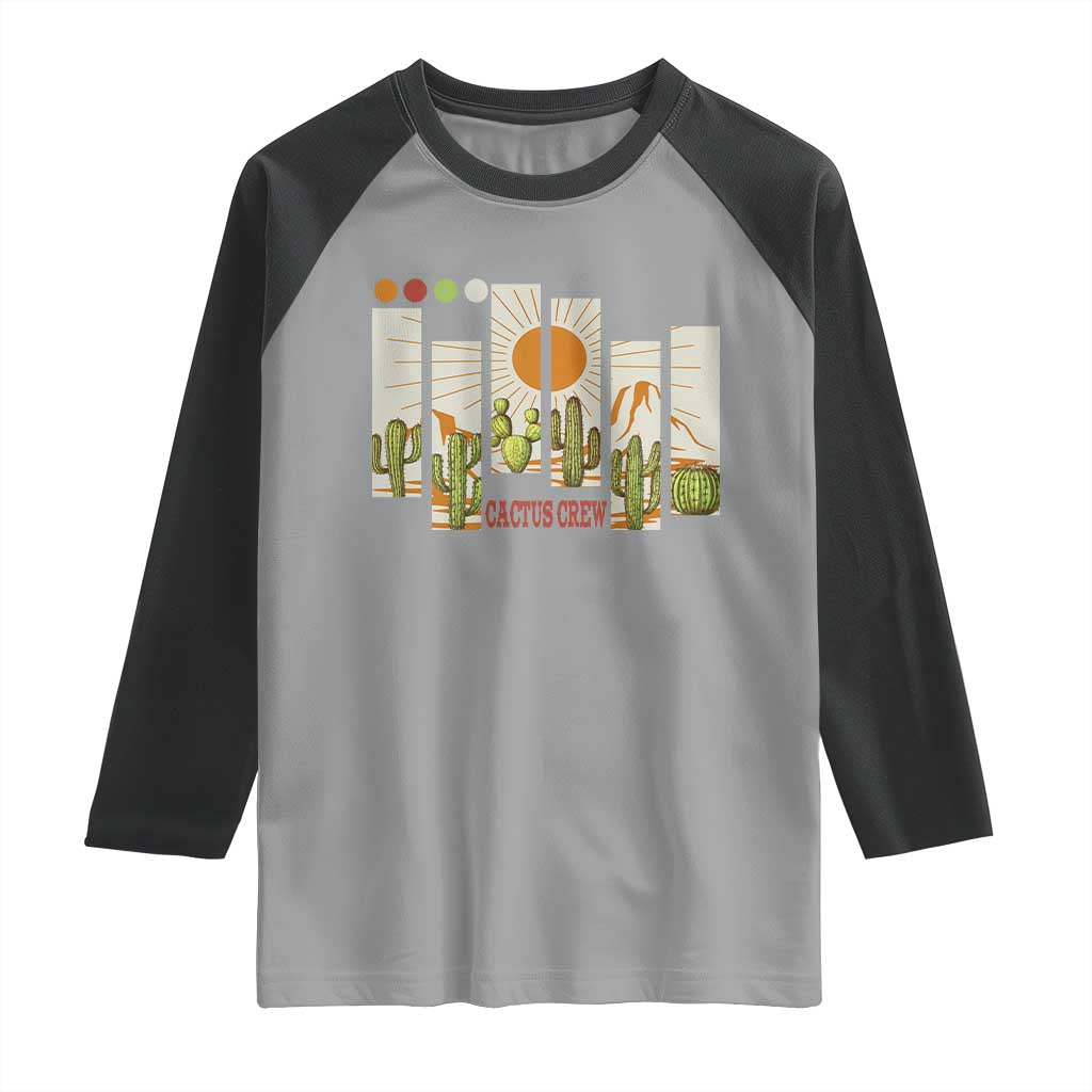 Succulent Plant Lover Gift Raglan Shirt Cactus Crew - Wonder Print Shop