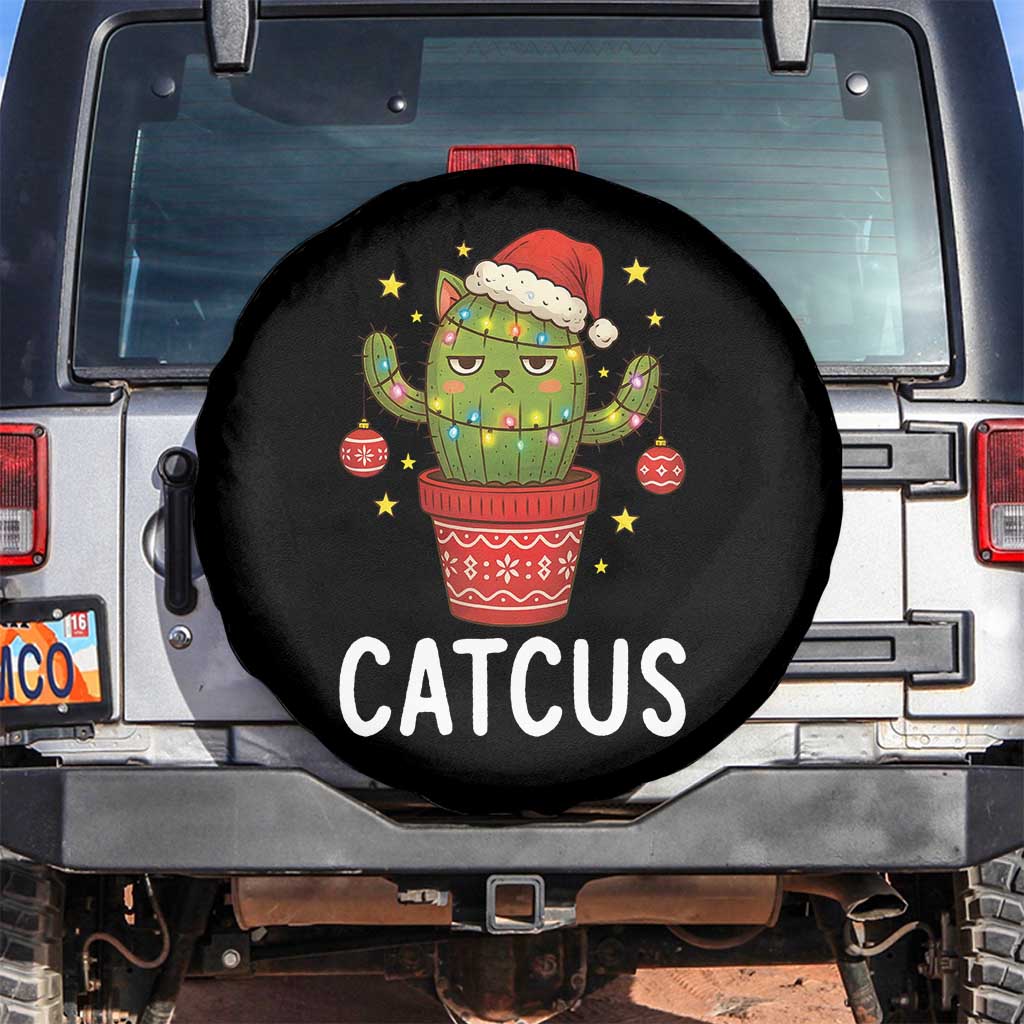 Funny Christmas Catcus Spare Tire Cover Succulent Lover Gift - Wonder Print Shop