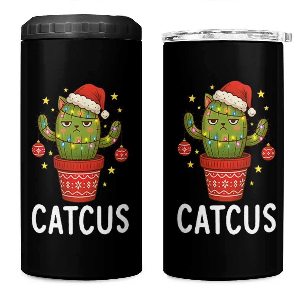 Funny Christmas Catcus 4 in 1 Can Cooler Tumbler Succulent Lover Gift - Wonder Print Shop