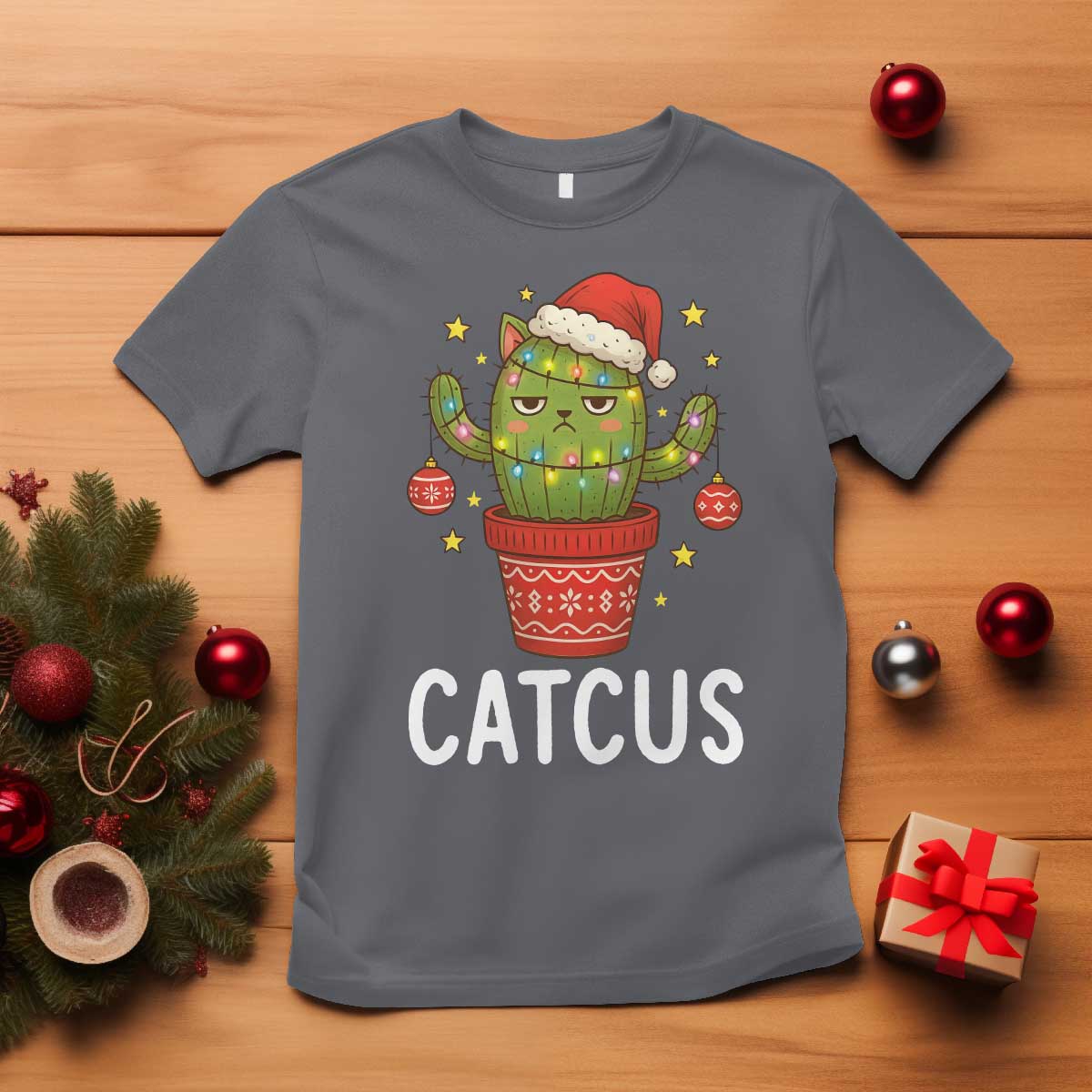 Funny Christmas Catcus T Shirt Succulent Lover Gift - Wonder Print Shop