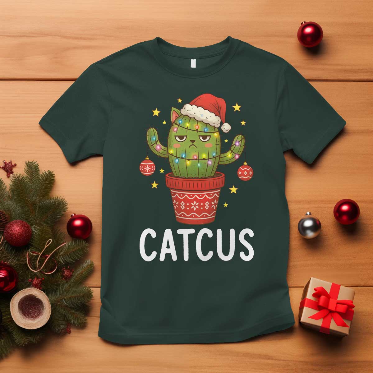 Funny Christmas Catcus T Shirt Succulent Lover Gift - Wonder Print Shop