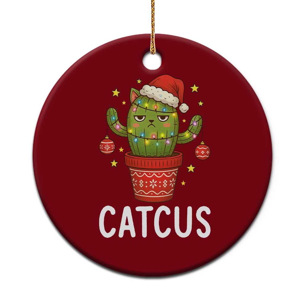 Funny Xmas Catcus Ceramic Ornament Succulent Lover Gift - Wonder Print Shop