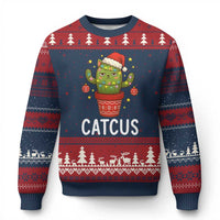 Funny Xmas Catcus Ugly Christmas Sweater Succulent Lover Gift - Wonder Print Shop