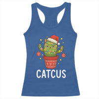 Funny Christmas Catcus Racerback Tank Top Succulent Lover Gift - Wonder Print Shop