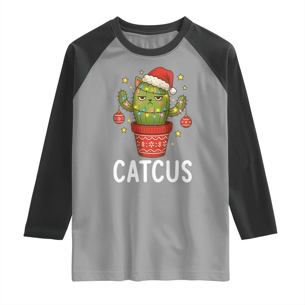 Funny Christmas Catcus Raglan Shirt Succulent Lover Gift - Wonder Print Shop