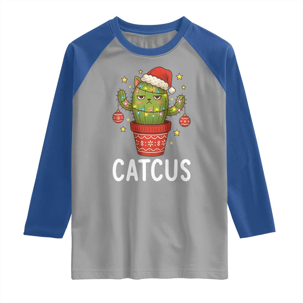 Funny Christmas Catcus Raglan Shirt Succulent Lover Gift - Wonder Print Shop