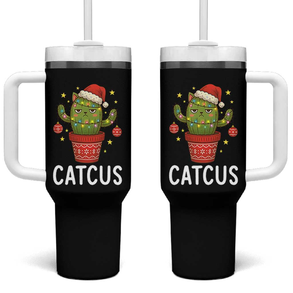 Funny Christmas Catcus Tumbler With Handle Succulent Lover Gift - Wonder Print Shop