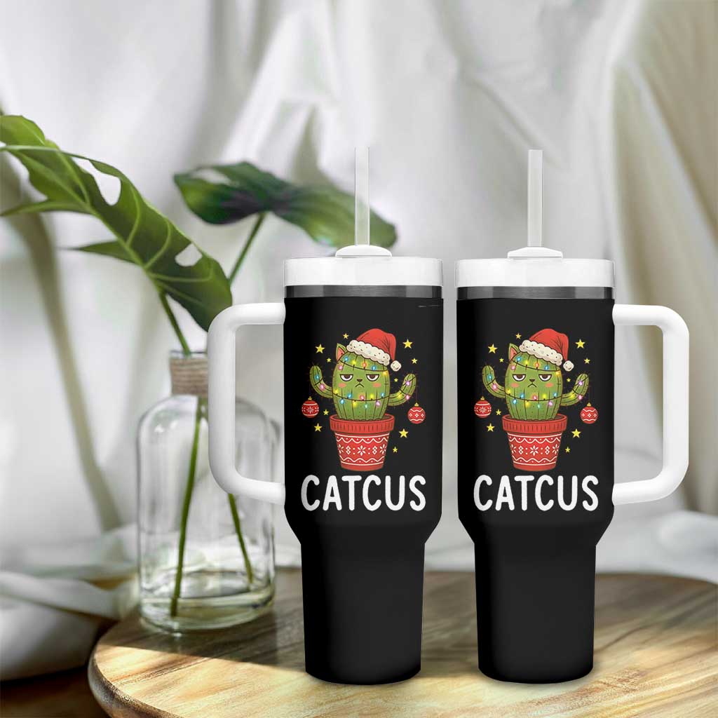 Funny Christmas Catcus Tumbler With Handle Succulent Lover Gift - Wonder Print Shop