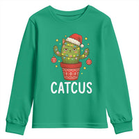 Funny Christmas Catcus Youth Sweatshirt Succulent Lover Gift - Wonder Print Shop