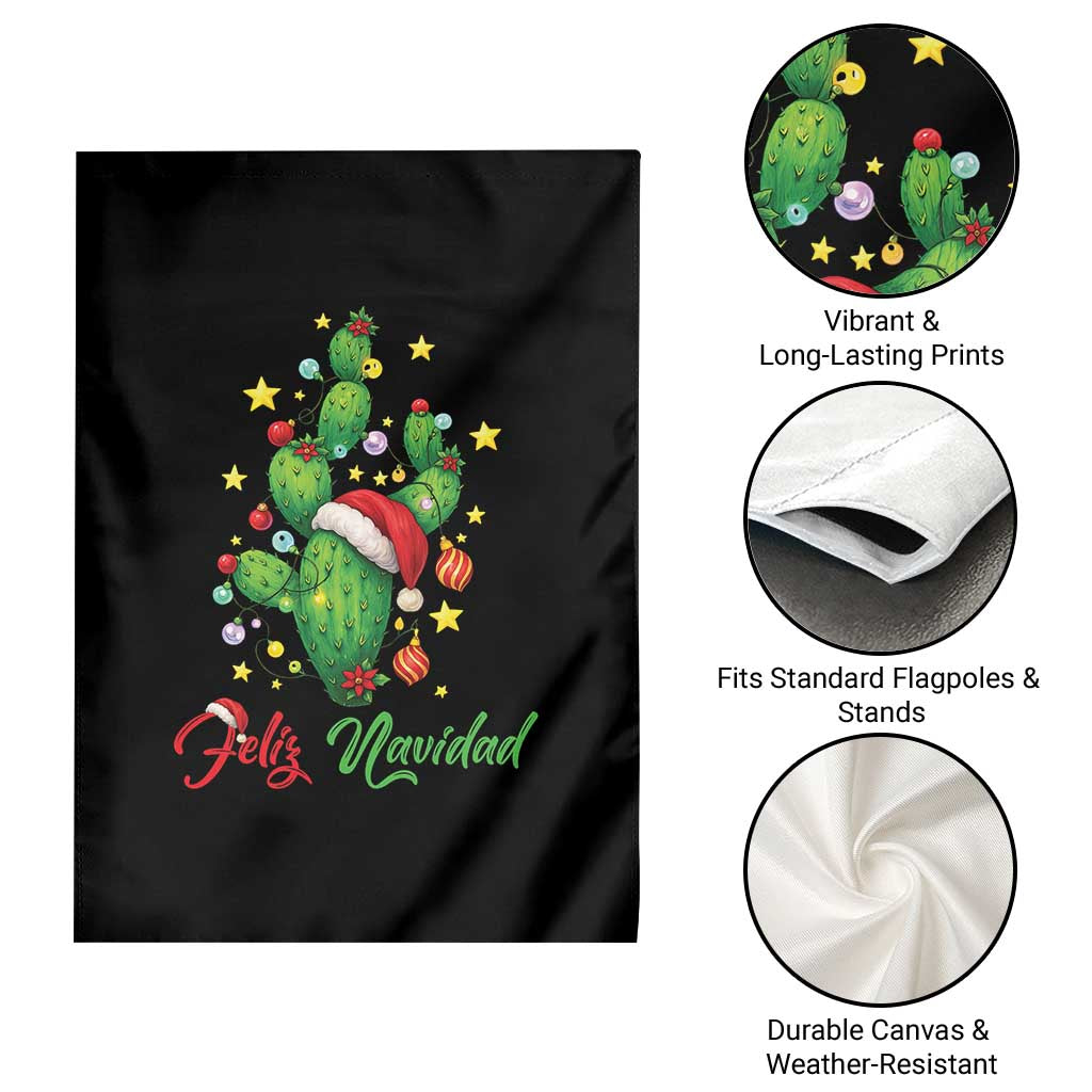 Feliz Navidad Cactus Garden Flag Funny Spanish Christmas Gift - Wonder Print Shop