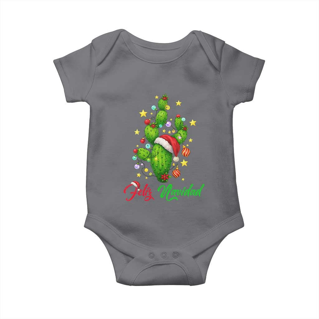Feliz Navidad Cactus Baby Onesie Funny Spanish Christmas Gift - Wonder Print Shop