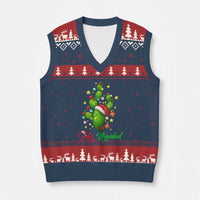 Feliz Navidad Cactus V-Neck Knit Sweater Vest Funny Spanish Xmas Gift - Wonder Print Shop