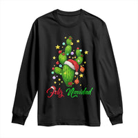 Feliz Navidad Cactus Long Sleeve Shirt Funny Spanish Christmas Gift - Wonder Print Shop