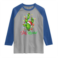 Feliz Navidad Cactus Raglan Shirt Funny Spanish Christmas Gift - Wonder Print Shop