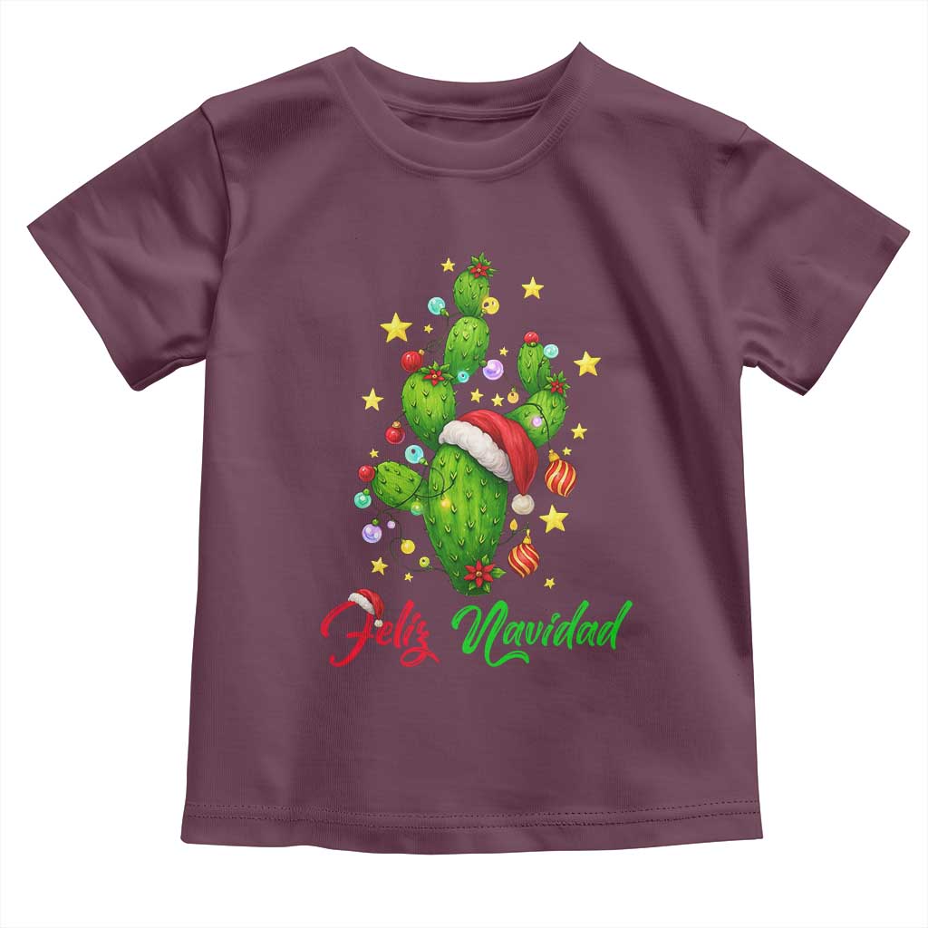 Feliz Navidad Cactus Toddler T Shirt Funny Spanish Christmas Gift - Wonder Print Shop