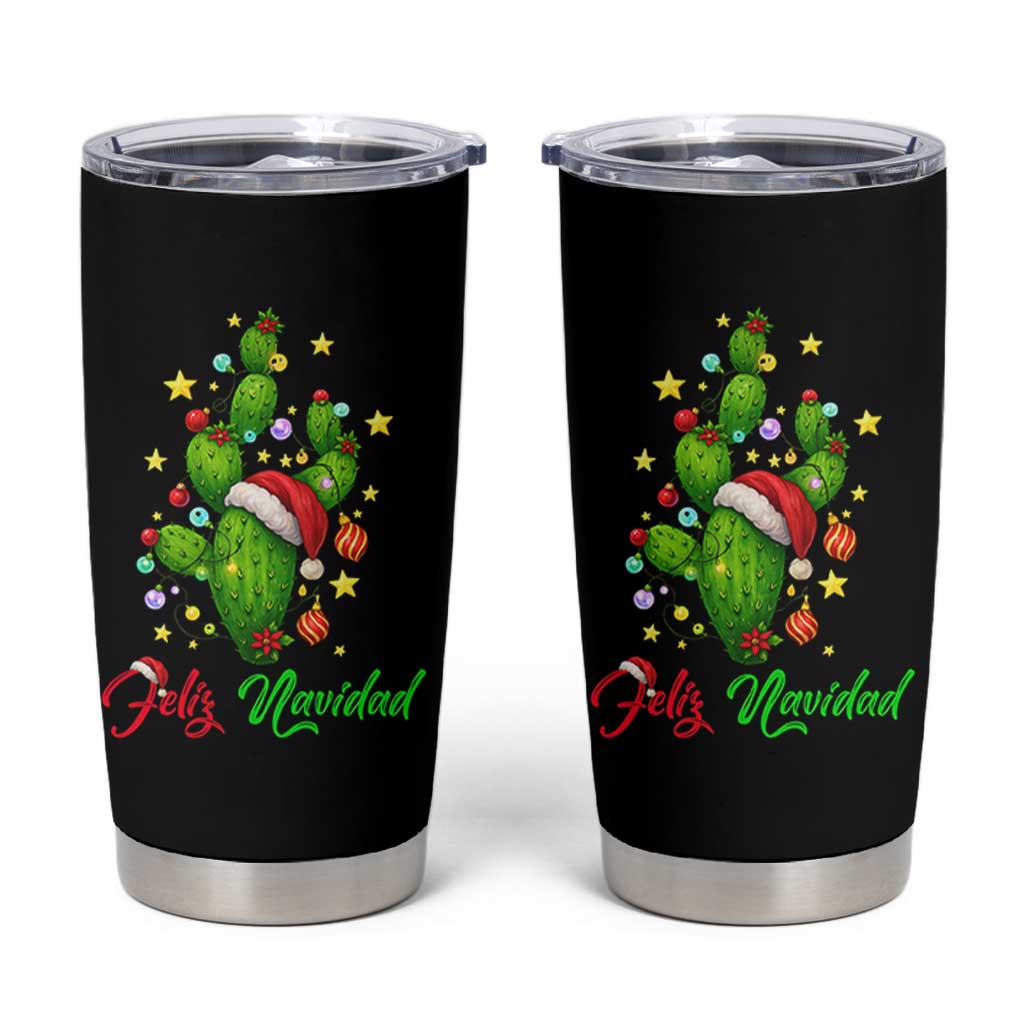 Feliz Navidad Cactus Tumbler Cup Funny Spanish Christmas Gift - Wonder Print Shop