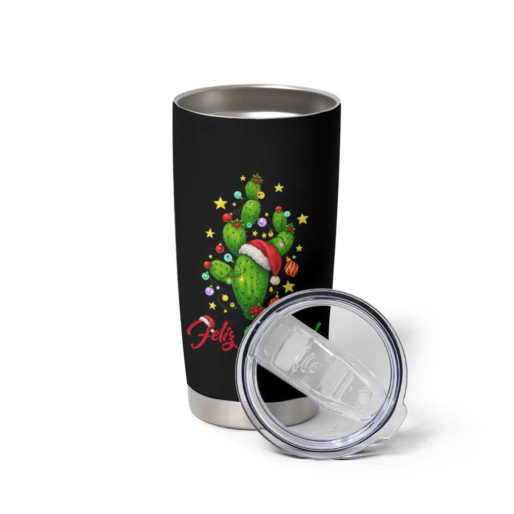 Feliz Navidad Cactus Tumbler Cup Funny Spanish Christmas Gift - Wonder Print Shop