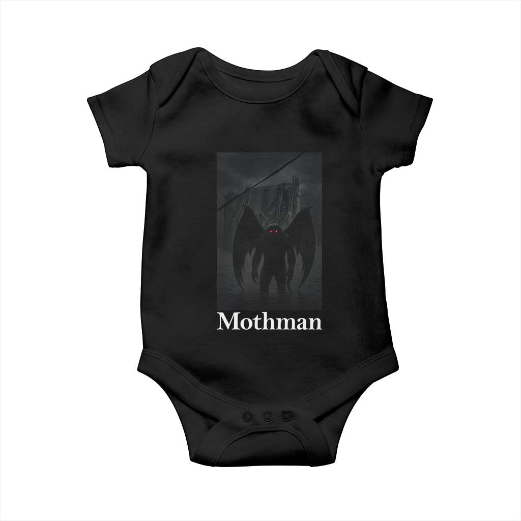 Mothman Baby Onesie Folklore Cryptid Gift Silver Bridge West Virginia - Wonder Print Shop