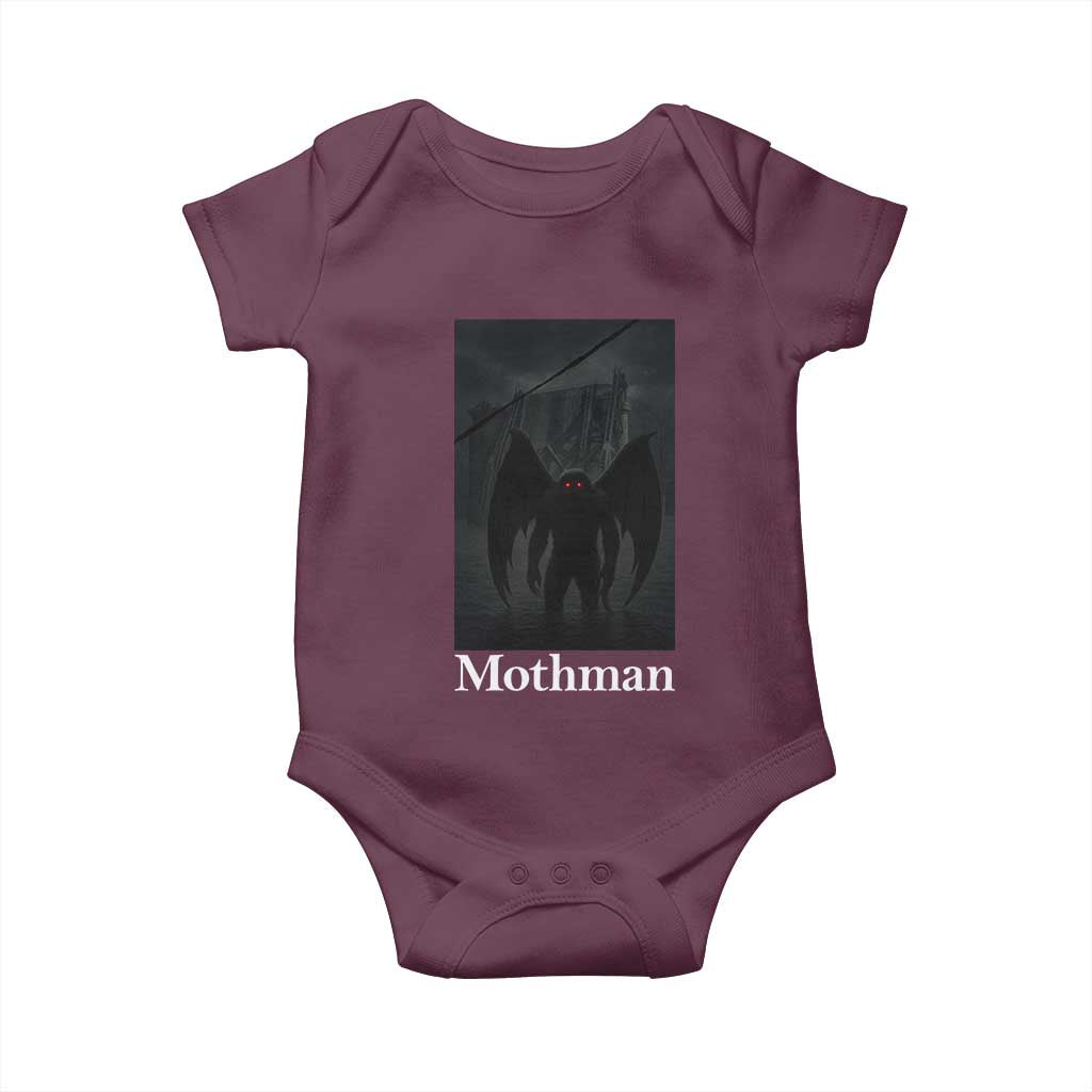 Mothman Baby Onesie Folklore Cryptid Gift Silver Bridge West Virginia - Wonder Print Shop