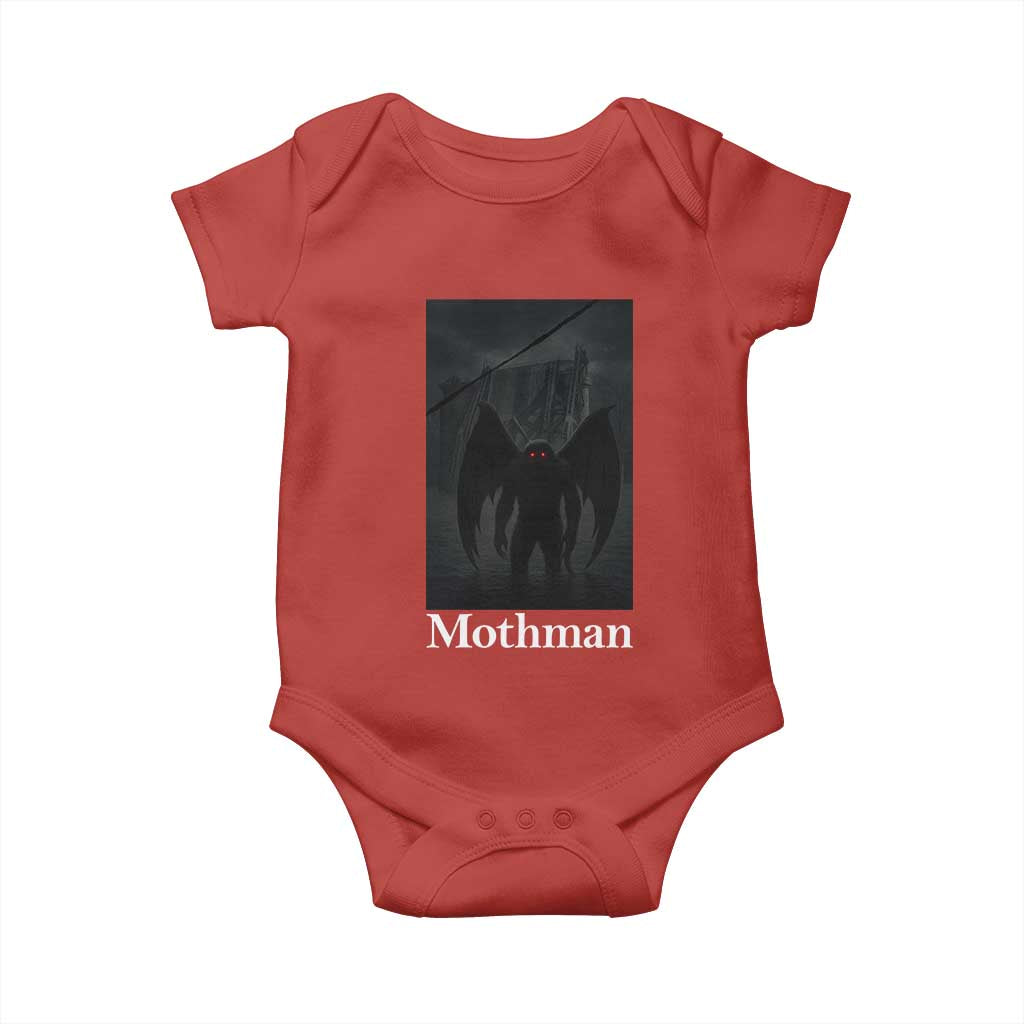 Mothman Baby Onesie Folklore Cryptid Gift Silver Bridge West Virginia - Wonder Print Shop