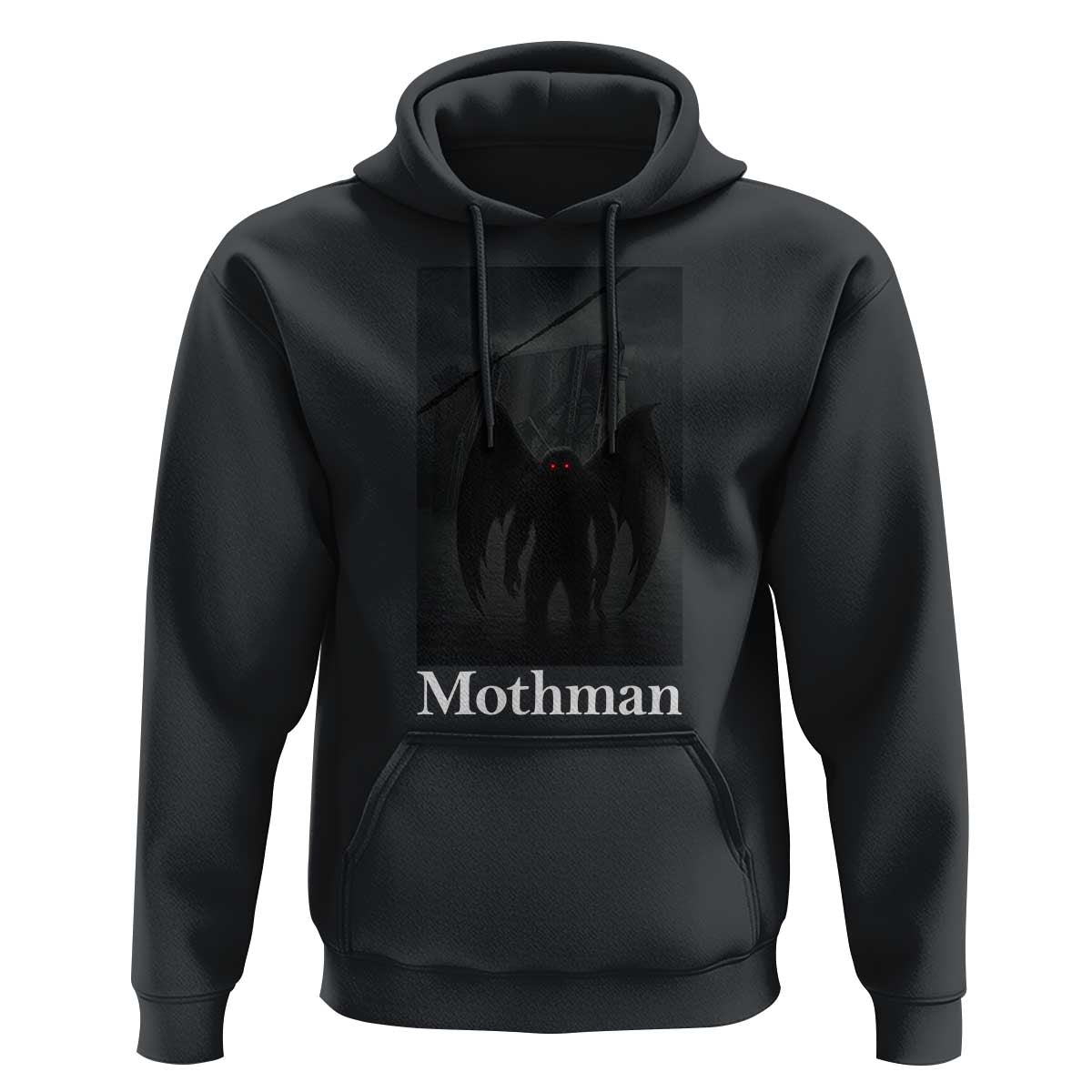 Mothman Hoodie Folklore Cryptid Gift Silver Bridge West Virginia - Wonder Print Shop
