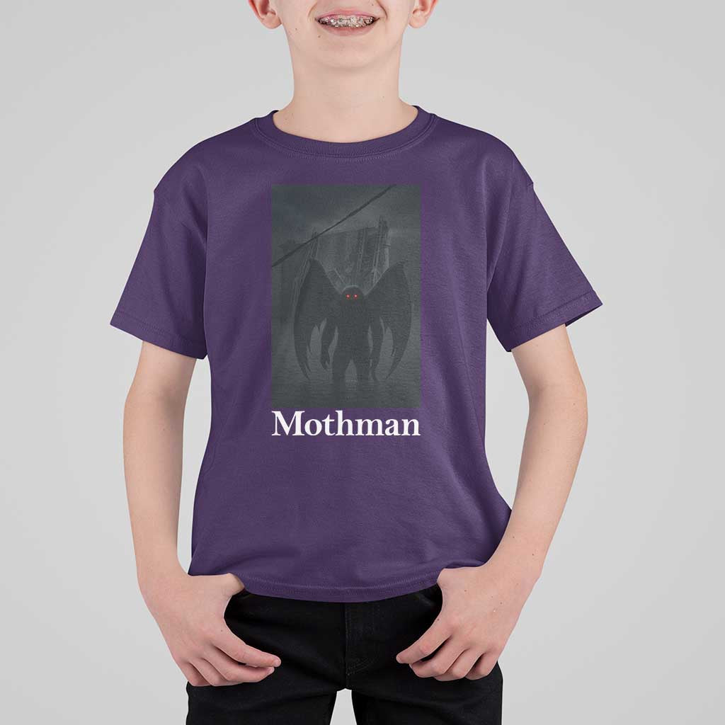 Mothman T Shirt For Kid Folklore Cryptid Gift Silver Bridge West Virginia - Wonder Print Shop
