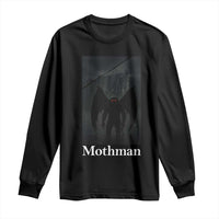 Mothman Long Sleeve Shirt Folklore Cryptid Gift Silver Bridge West Virginia - Wonder Print Shop