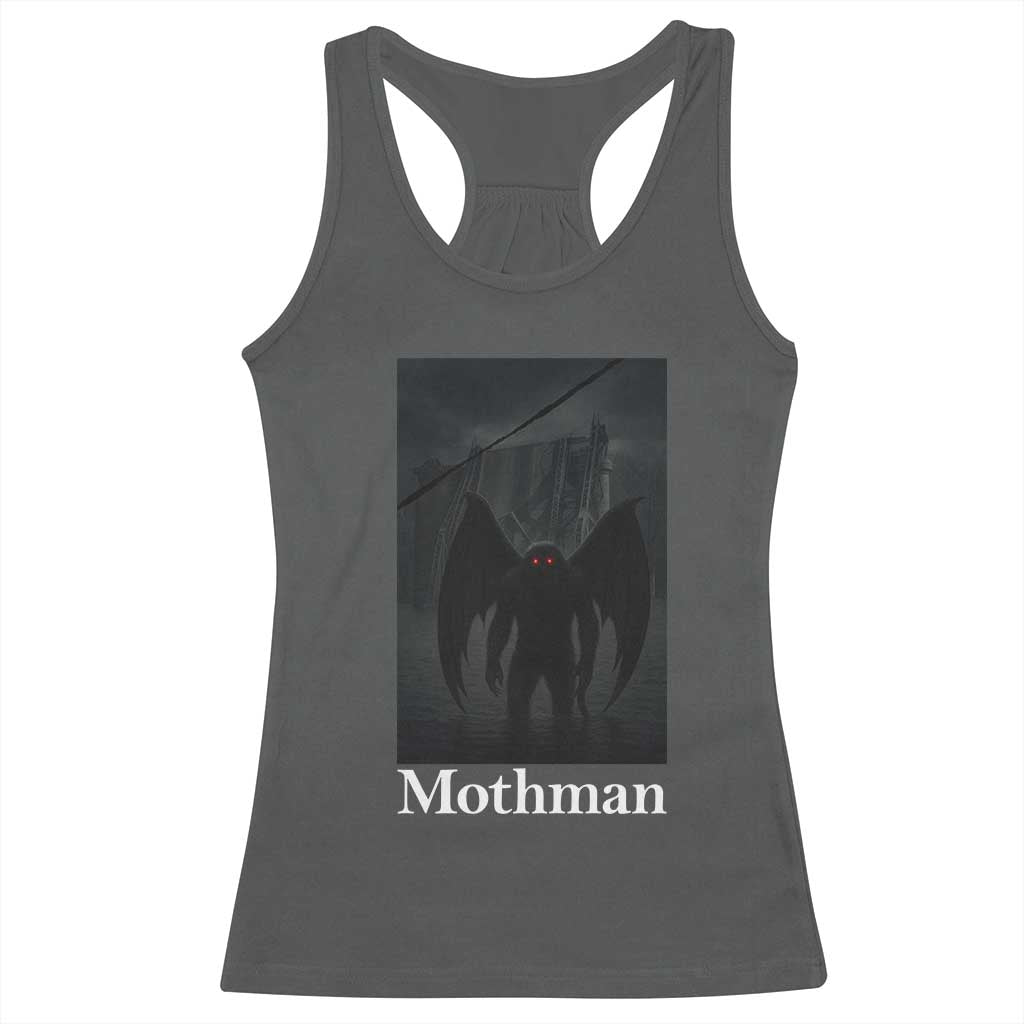 Mothman Racerback Tank Top Folklore Cryptid Gift Silver Bridge West Virginia - Wonder Print Shop