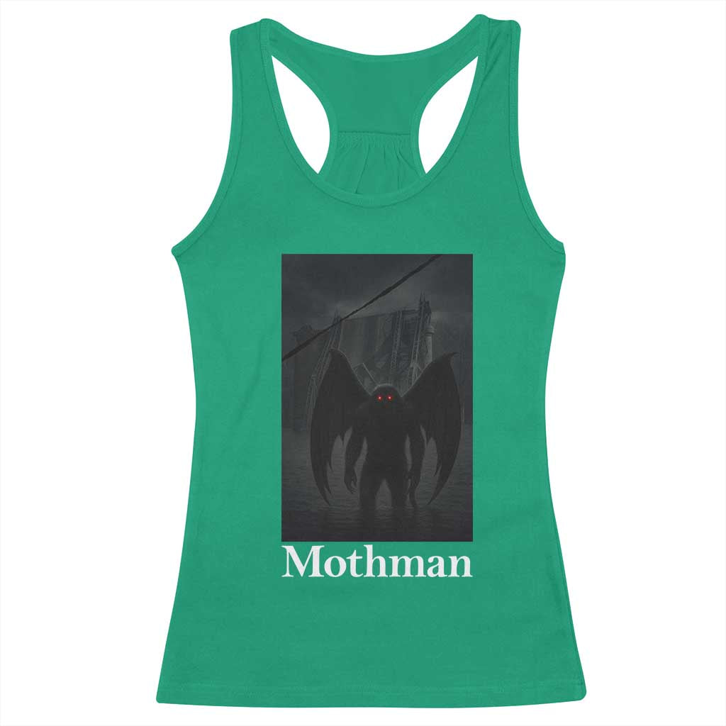 Mothman Racerback Tank Top Folklore Cryptid Gift Silver Bridge West Virginia - Wonder Print Shop