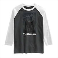 Mothman Raglan Shirt Folklore Cryptid Gift Silver Bridge West Virginia - Wonder Print Shop
