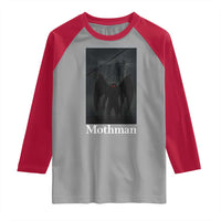 Mothman Raglan Shirt Folklore Cryptid Gift Silver Bridge West Virginia - Wonder Print Shop