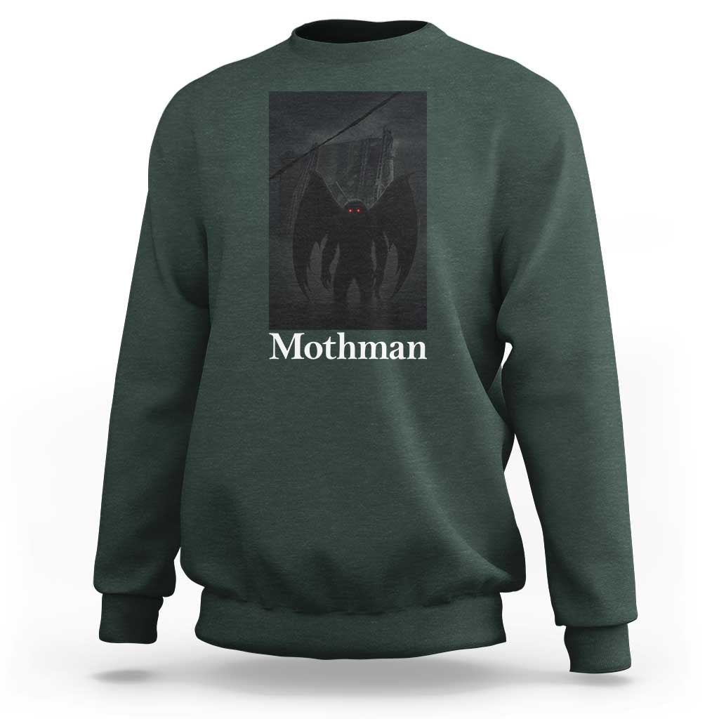 Mothman Sweatshirt Folklore Cryptid Gift Silver Bridge West Virginia - Wonder Print Shop