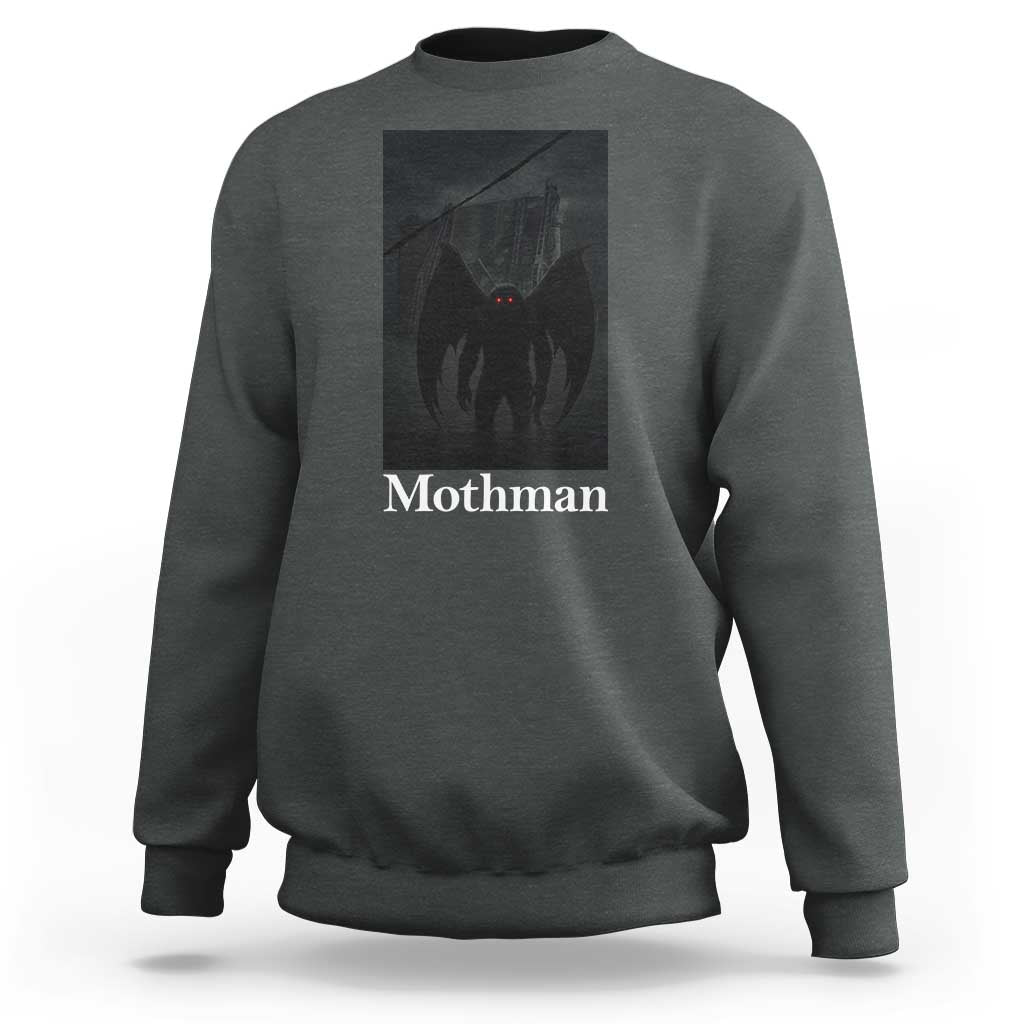 Mothman Sweatshirt Folklore Cryptid Gift Silver Bridge West Virginia - Wonder Print Shop