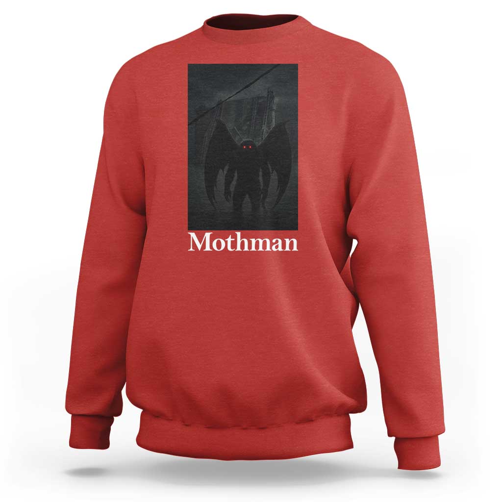 Mothman Sweatshirt Folklore Cryptid Gift Silver Bridge West Virginia - Wonder Print Shop