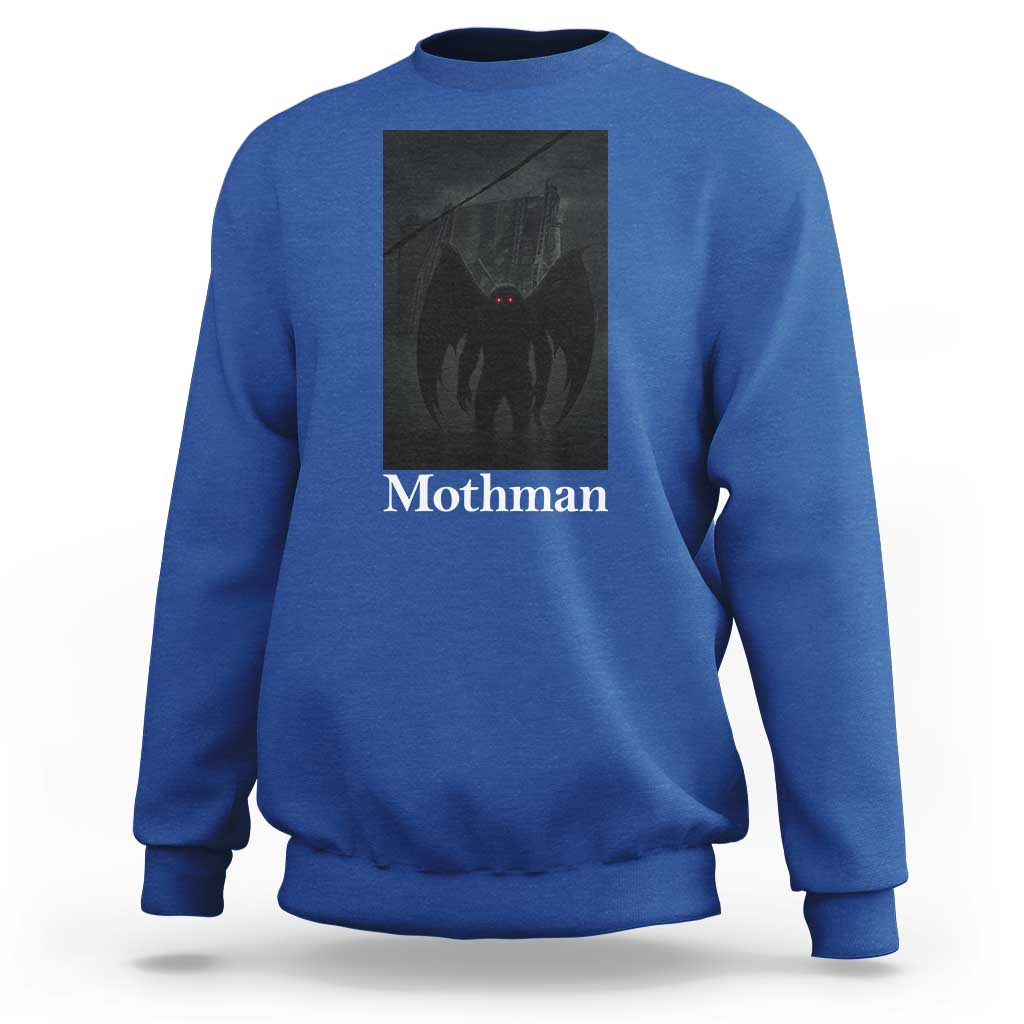 Mothman Sweatshirt Folklore Cryptid Gift Silver Bridge West Virginia - Wonder Print Shop