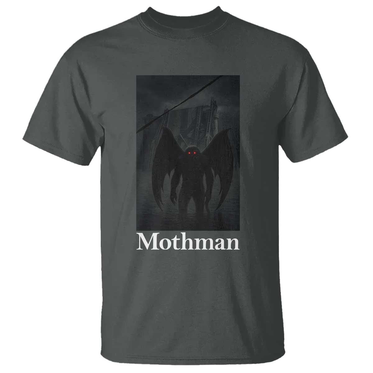 Mothman T Shirt Folklore Cryptid Gift Silver Bridge West Virginia - Wonder Print Shop