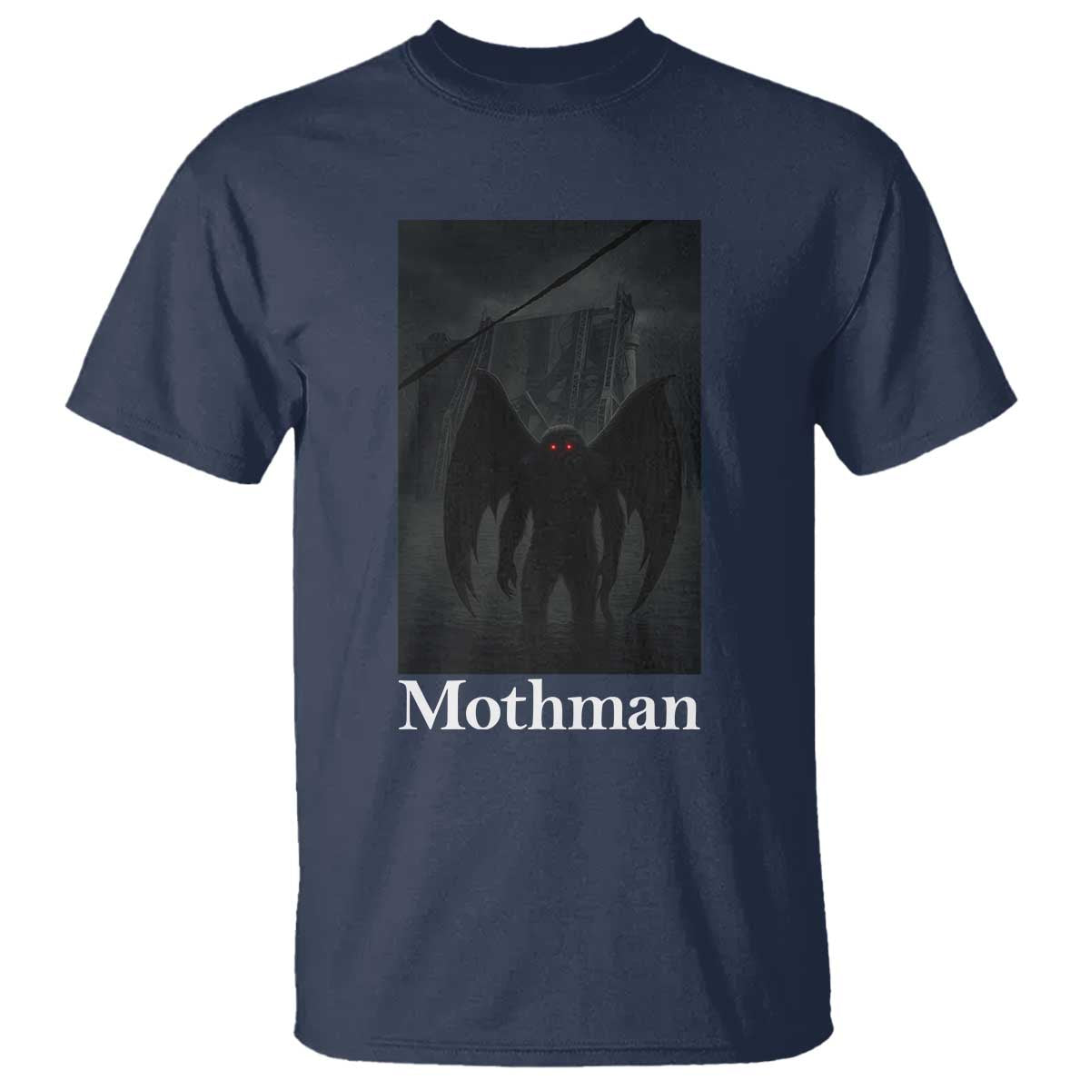 Mothman T Shirt Folklore Cryptid Gift Silver Bridge West Virginia - Wonder Print Shop