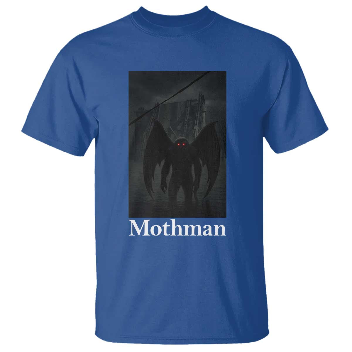 Mothman T Shirt Folklore Cryptid Gift Silver Bridge West Virginia - Wonder Print Shop