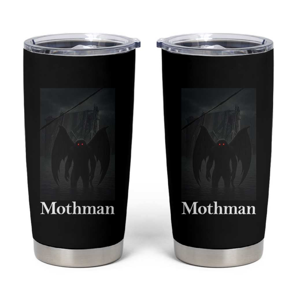 Mothman Tumbler Cup Folklore Cryptid Gift Silver Bridge West Virginia