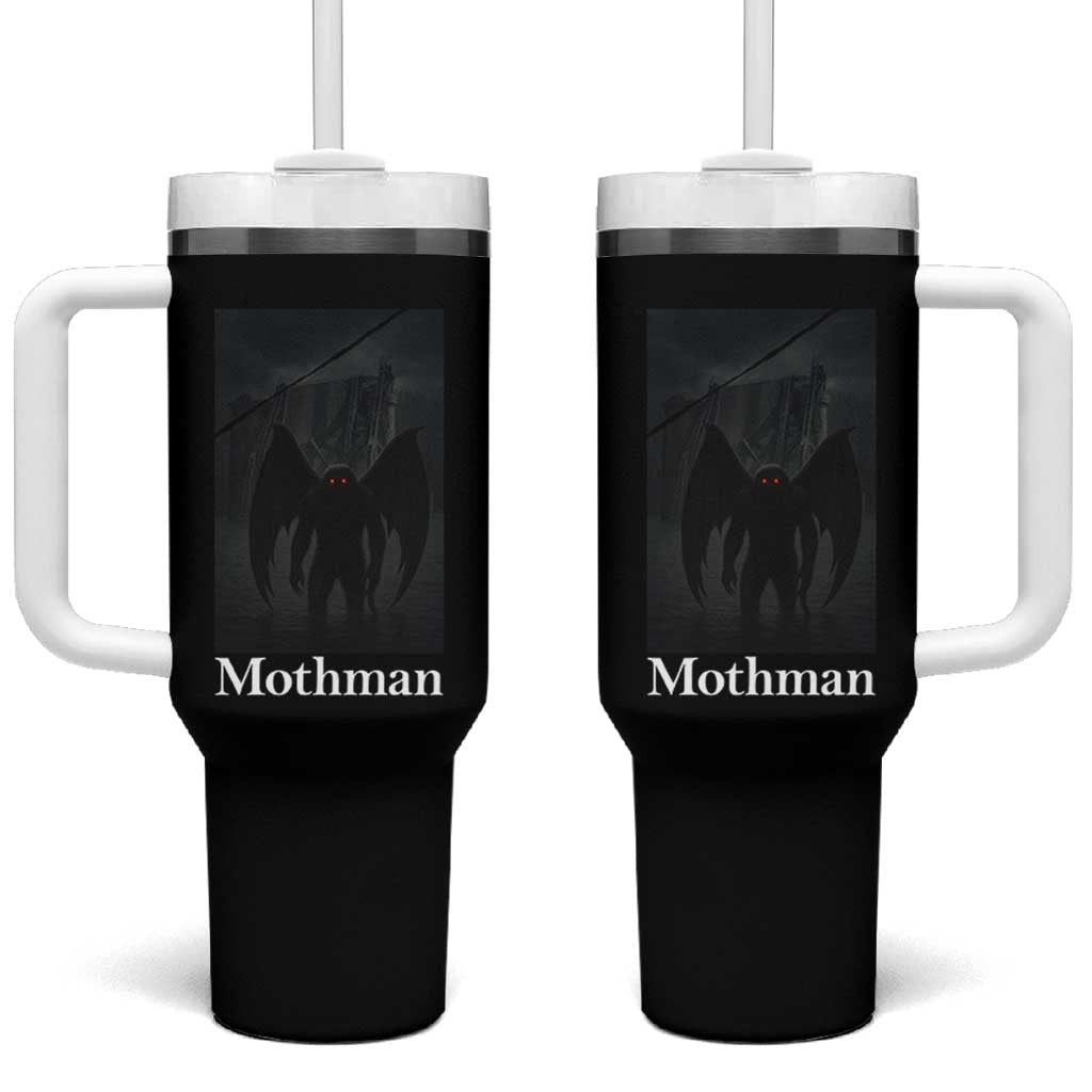 Mothman Tumbler With Handle Folklore Cryptid Gift Silver Bridge West Virginia