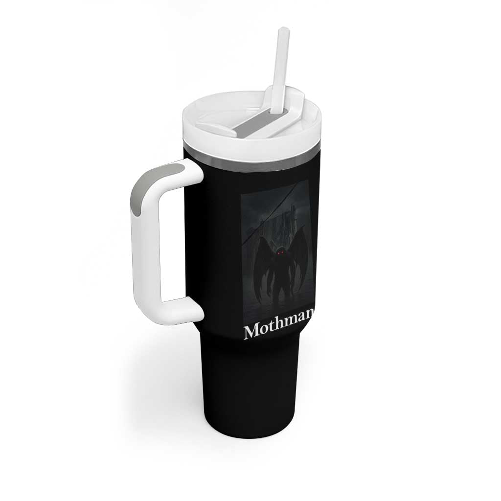 Mothman Tumbler With Handle Folklore Cryptid Gift Silver Bridge West Virginia