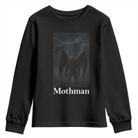Mothman Youth Sweatshirt Folklore Cryptid Gift Silver Bridge West Virginia - Wonder Print Shop