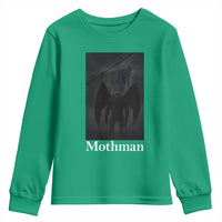Mothman Youth Sweatshirt Folklore Cryptid Gift Silver Bridge West Virginia - Wonder Print Shop