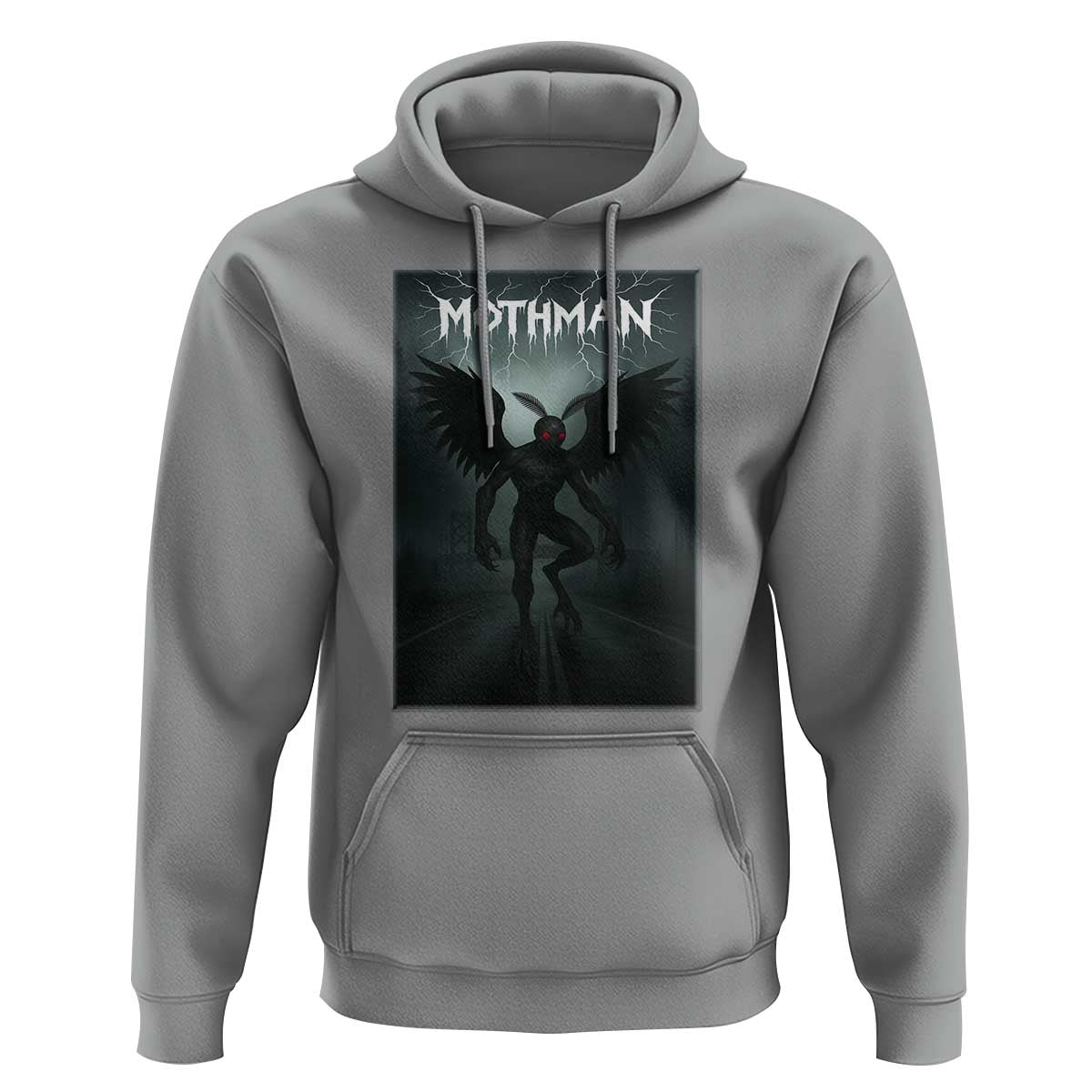 Mothman Hoodie Folklore Gothic Horror Cryptid Gift - Wonder Print Shop