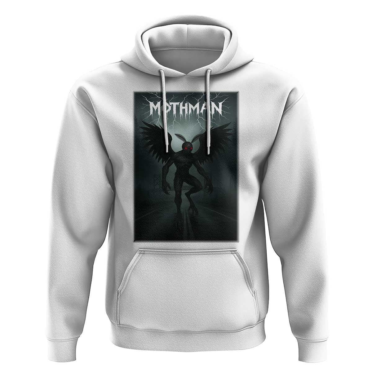 Mothman Hoodie Folklore Gothic Horror Cryptid Gift - Wonder Print Shop
